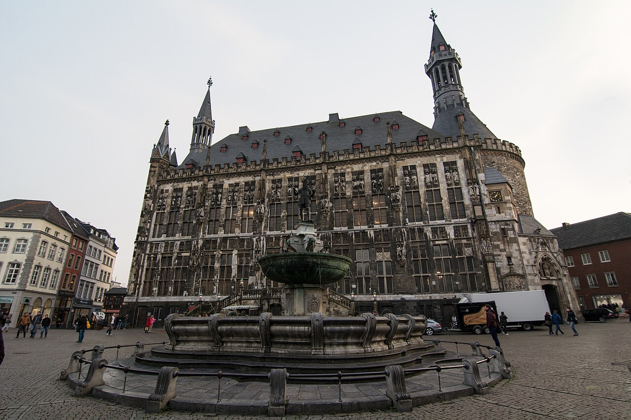 Aachen Town Hall seen from the market square