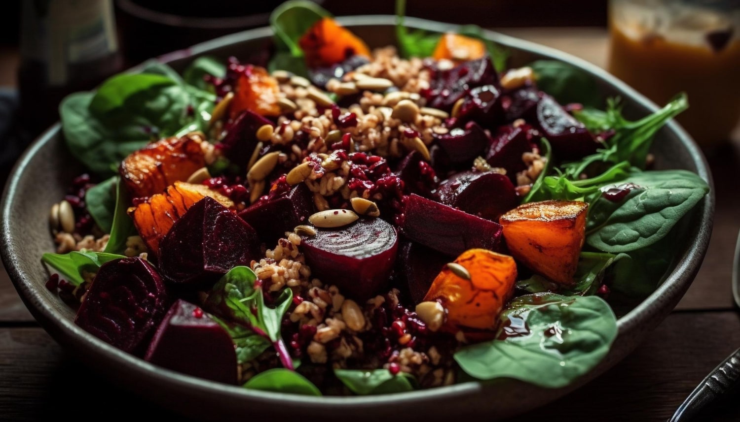 vegan-food-bonn-vegan-lifestyle-beetroot-salad-plate-table-vegan-food