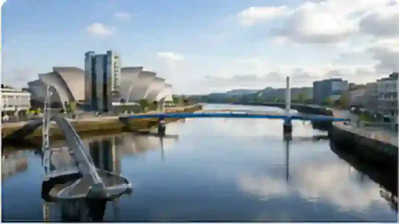Glasgow waterfront and River Clyde architecture