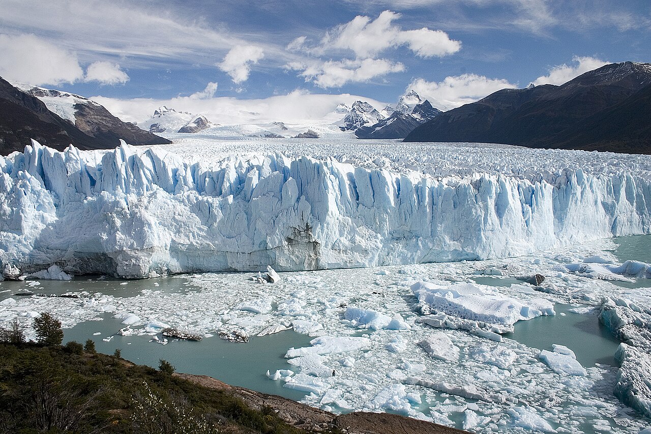 Perito Moreno Glacier meeting Lago Argentino in Argentine Patagonia