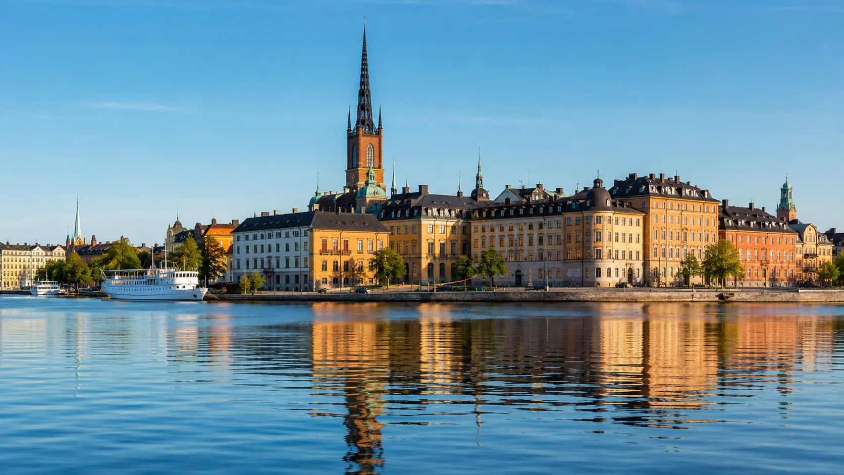 Stockholm waterfront and historic skyline